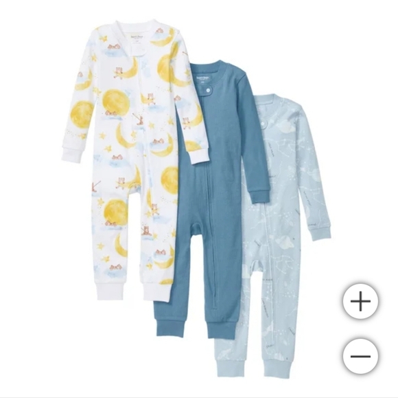 (Ew)Burts Bees Baby Pajamas 3pack - Picture 3 of 7
